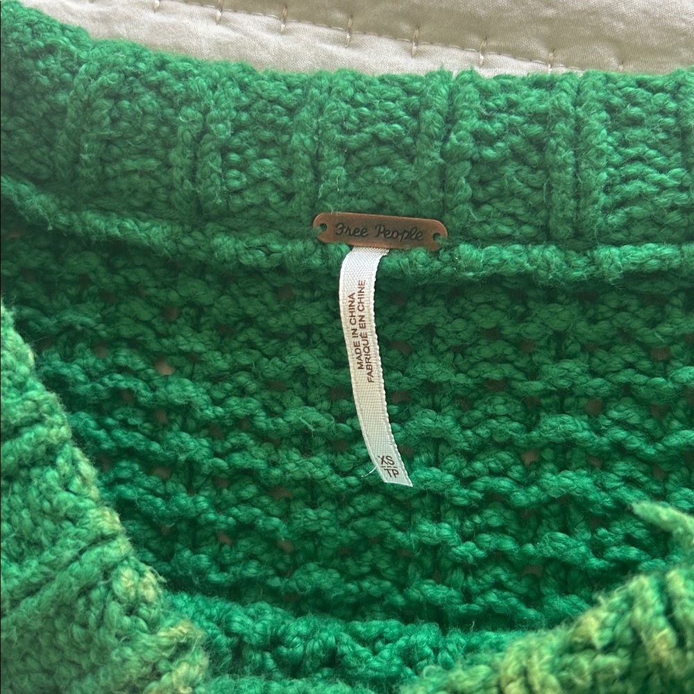 Free People Emerald Cutting Edge Cable Pullover - Picture 4 of 5